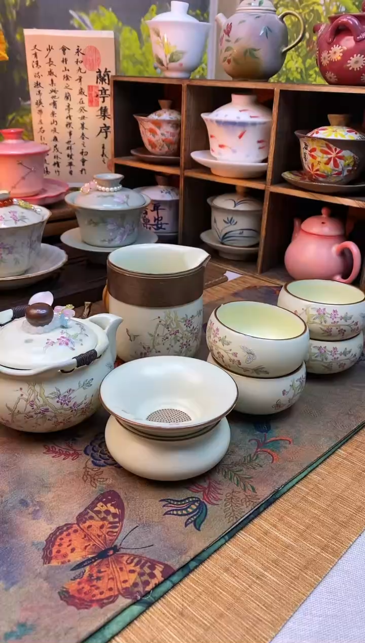 【闪购商品】黄汝手抓壶+公杯+茶漏+4个禅定杯1