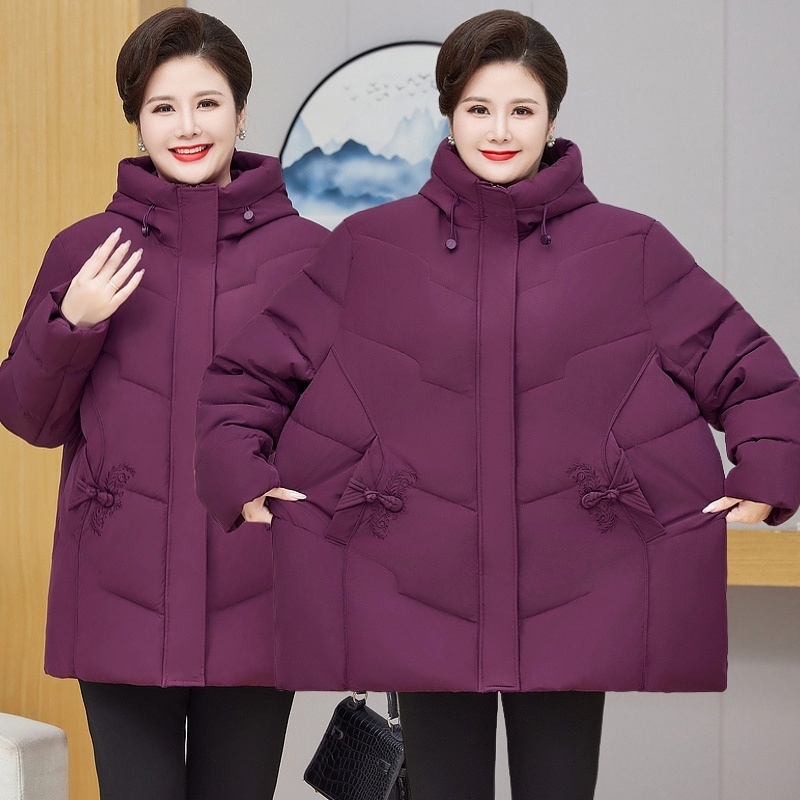 140斤-260斤特大码妈妈装冬加厚加绒保暖棉衣中老年女装棉服棉袄