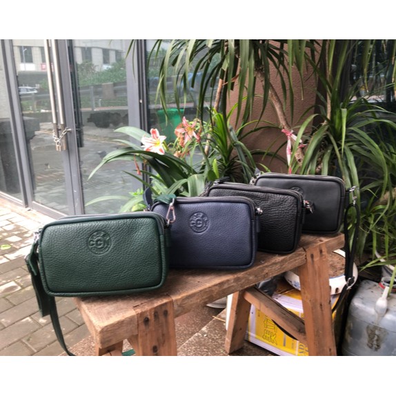 俏琦纳小品牌正品小方包多隔层铜牙拉丝和手提斜挎单肩头层牛皮