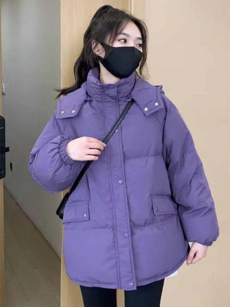 羽绒服女冬季短款加厚保暖2023新款宽松高级感小个子面包服外套