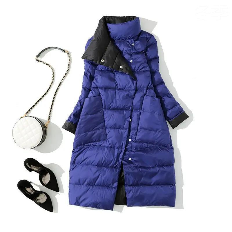 冬季服冬季清仓双面穿轻薄羽绒服女中长款过膝2023新款两面