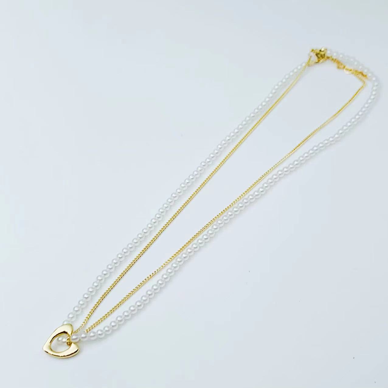 铜合金仿珍珠项链 S9198-白色时尚简约项链