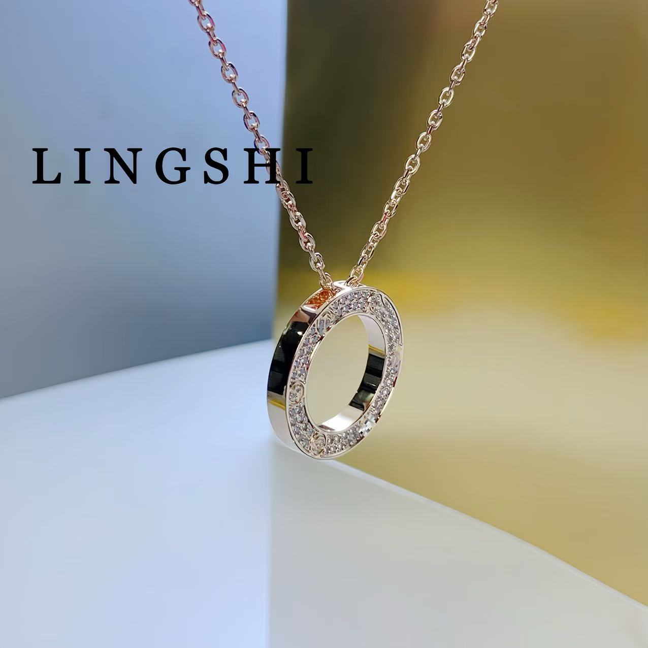 铜合金项链 Z8088-轻奢气质满缵大饼项链