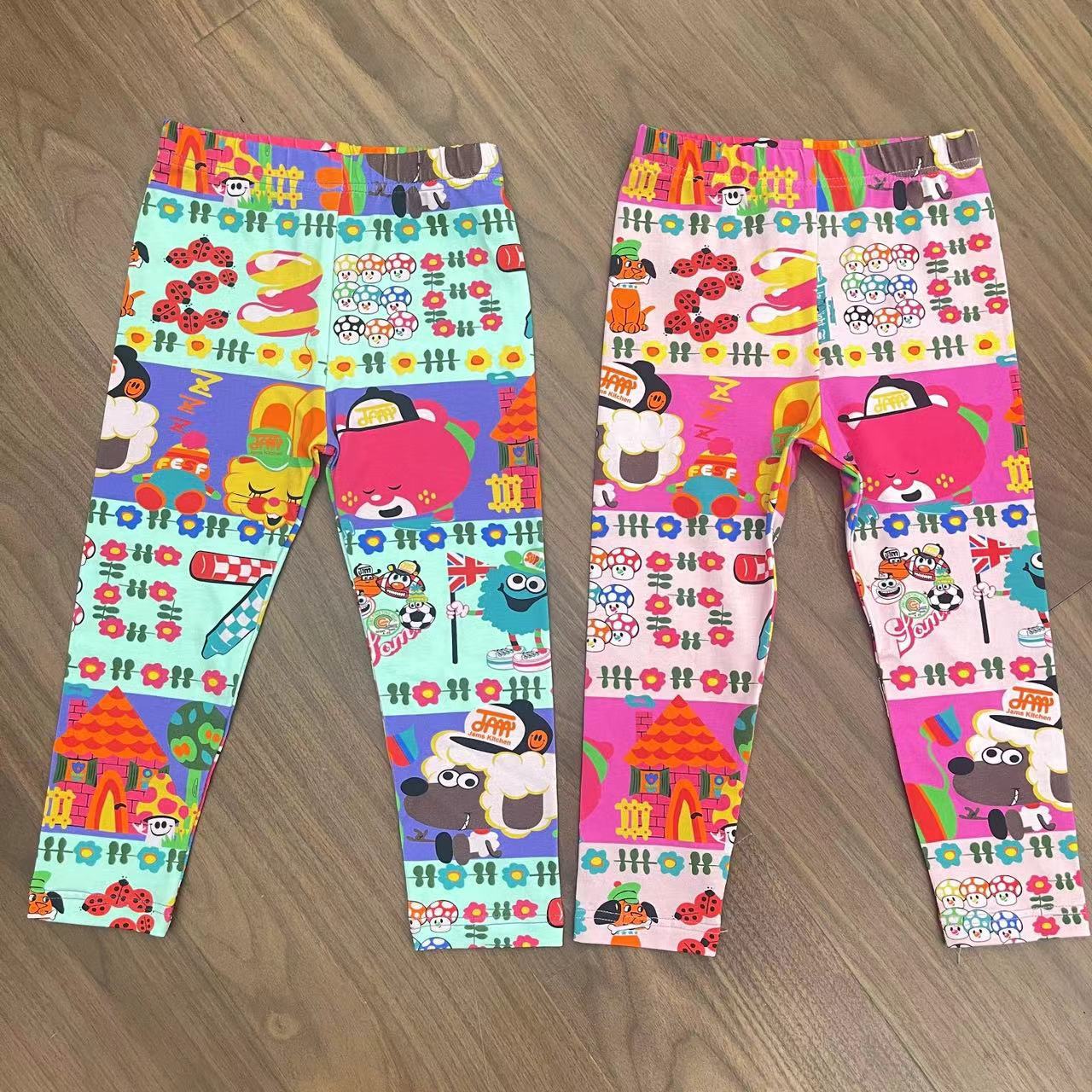 JAM夏季新款打底裤卡通潮范日式小脚裤儿童可爱休闲紧身裤高定