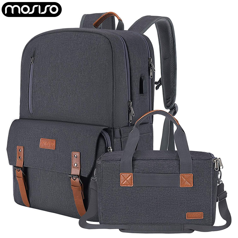 IMOSISO户外多功能双肩包17英寸电脑包内置手提单肩相机包防雨罩