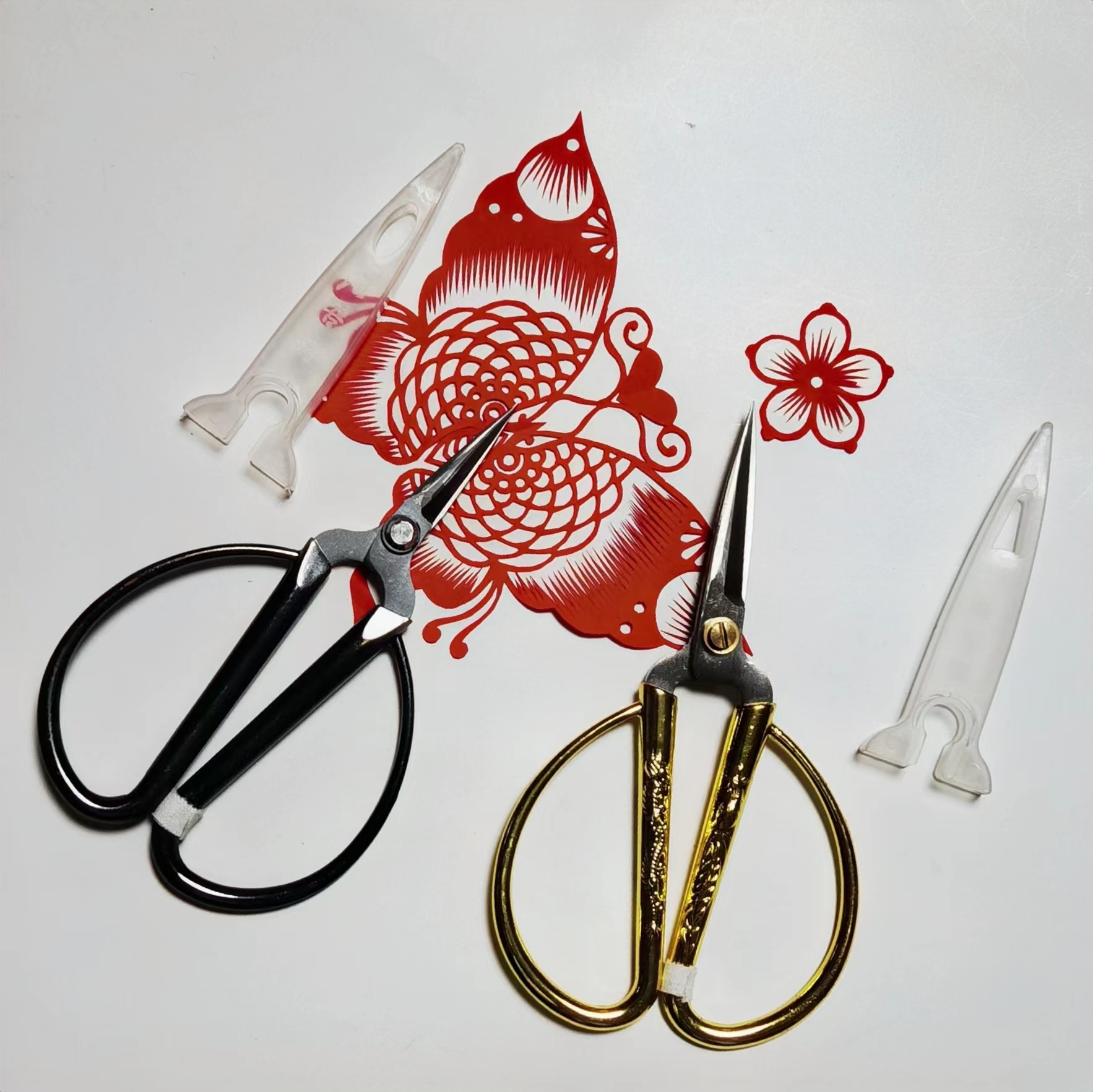 剪纸专用剪刀-不锈钢 手工修磨【套装组合4号+小4号】