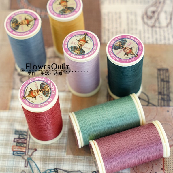 法国进口sajou拼布手缝压线  中国人牌  粉标 大卷