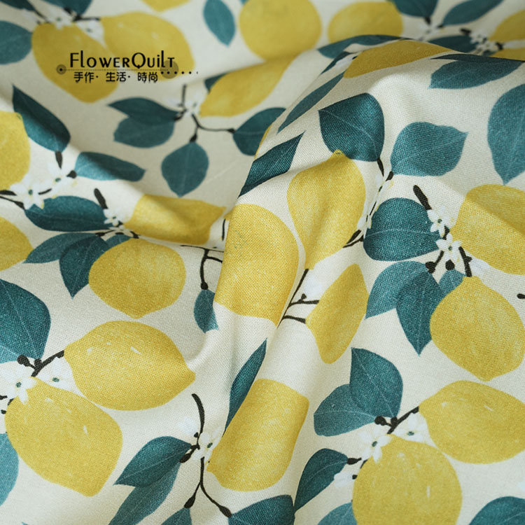 韩国进口印花布-香水柠檬  拼布手工 服装洋裁 DIY包包