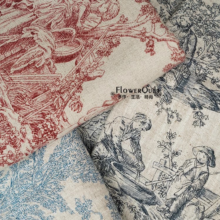 韩国进口亚麻布-梦想庄园  拼布手工 娃衣洋裁制衣