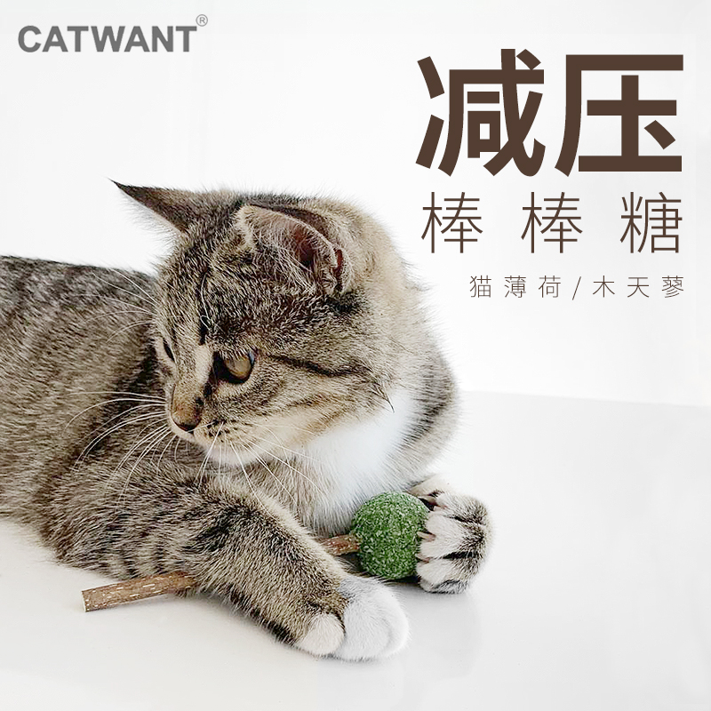 棒棒糖猫玩具木天蓼猫薄荷洁磨牙玩具自然鲜系列新品猫咪旺农场