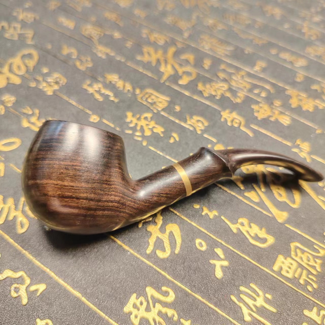 紫光檀福尔摩斯弯斗三用活性檀过滤芯男士专用大号