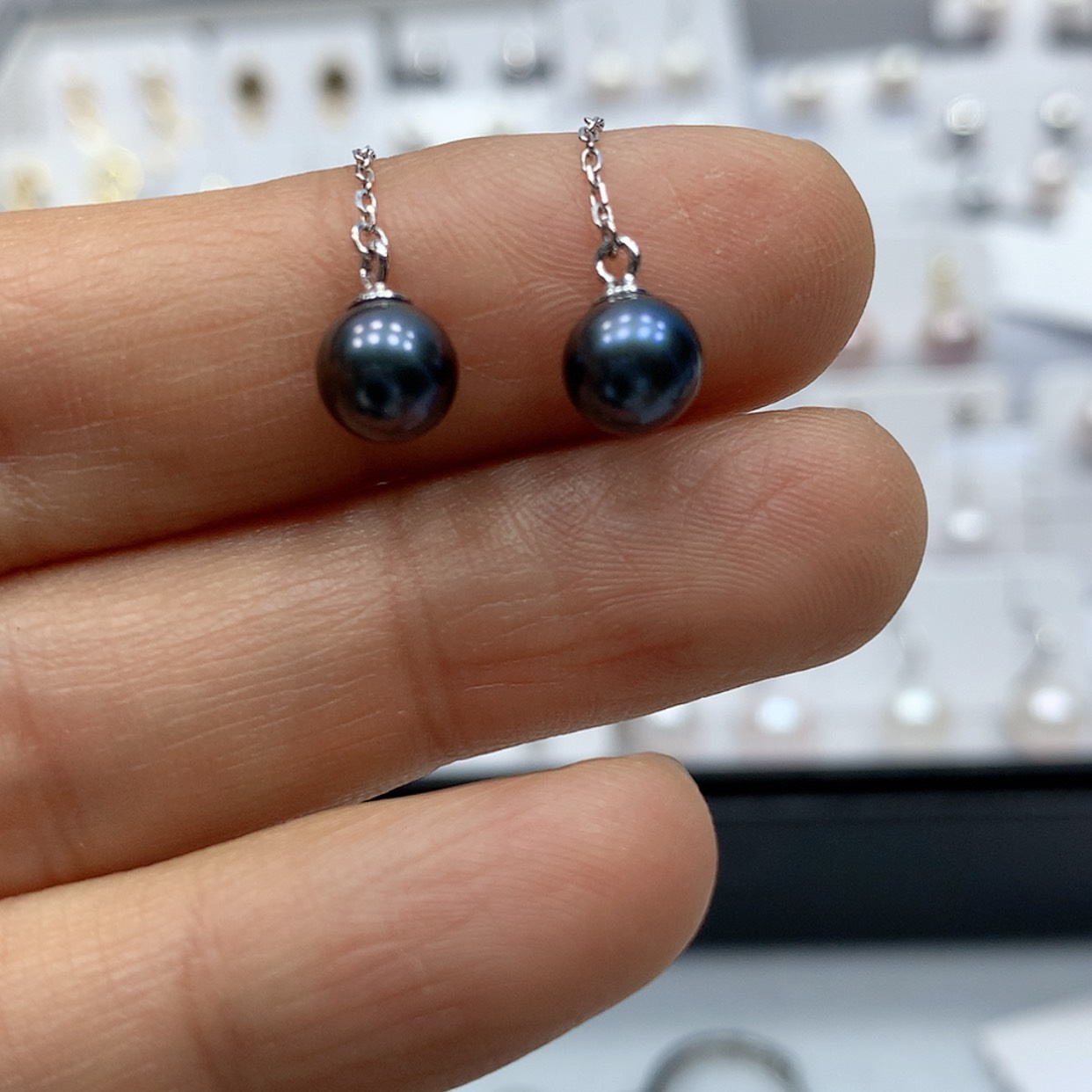 【闪购商品】海水珍珠耳饰银S925镶嵌