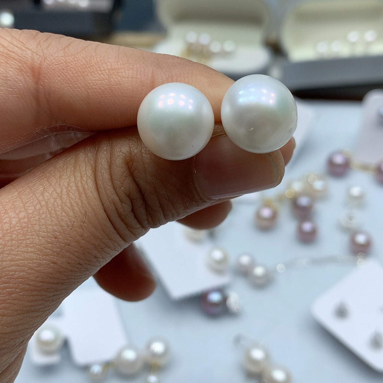 【闪购商品】淡水珍珠耳饰银S925镶嵌