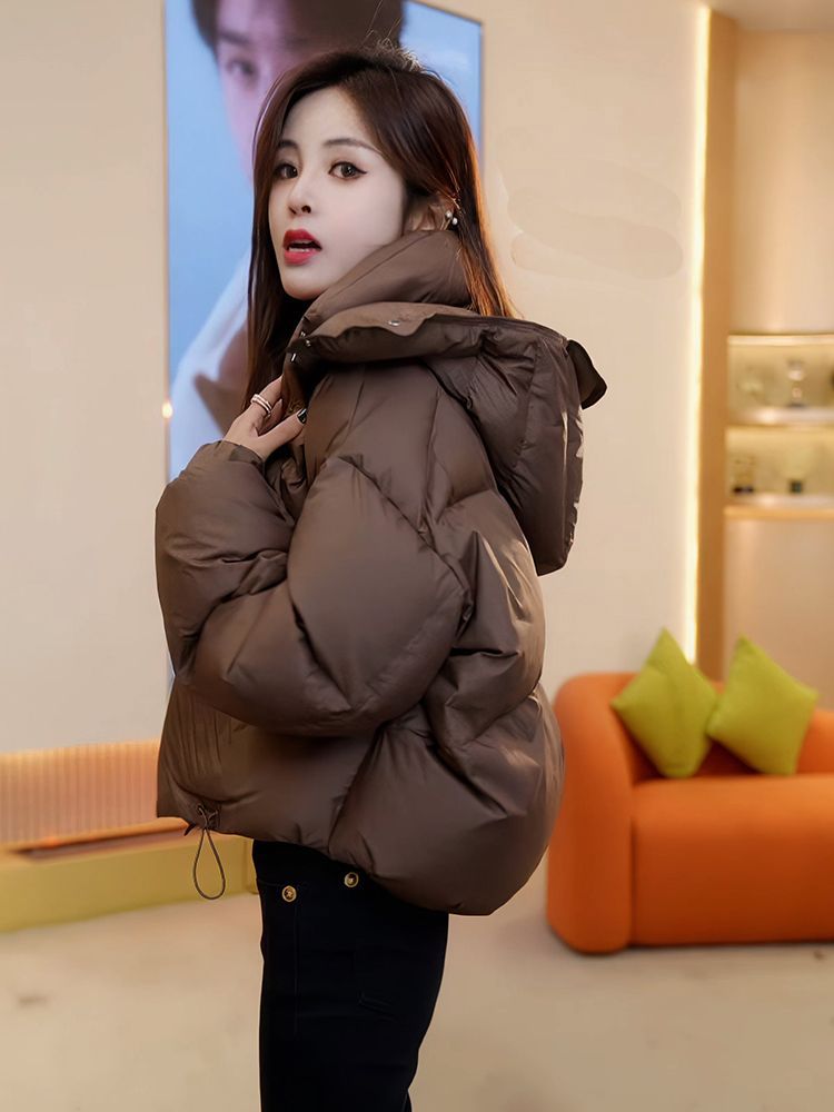 雅鹿羽绒服羽绒衣年终大促穿搭高级感羽绒服女款秋冬季2023年纯色