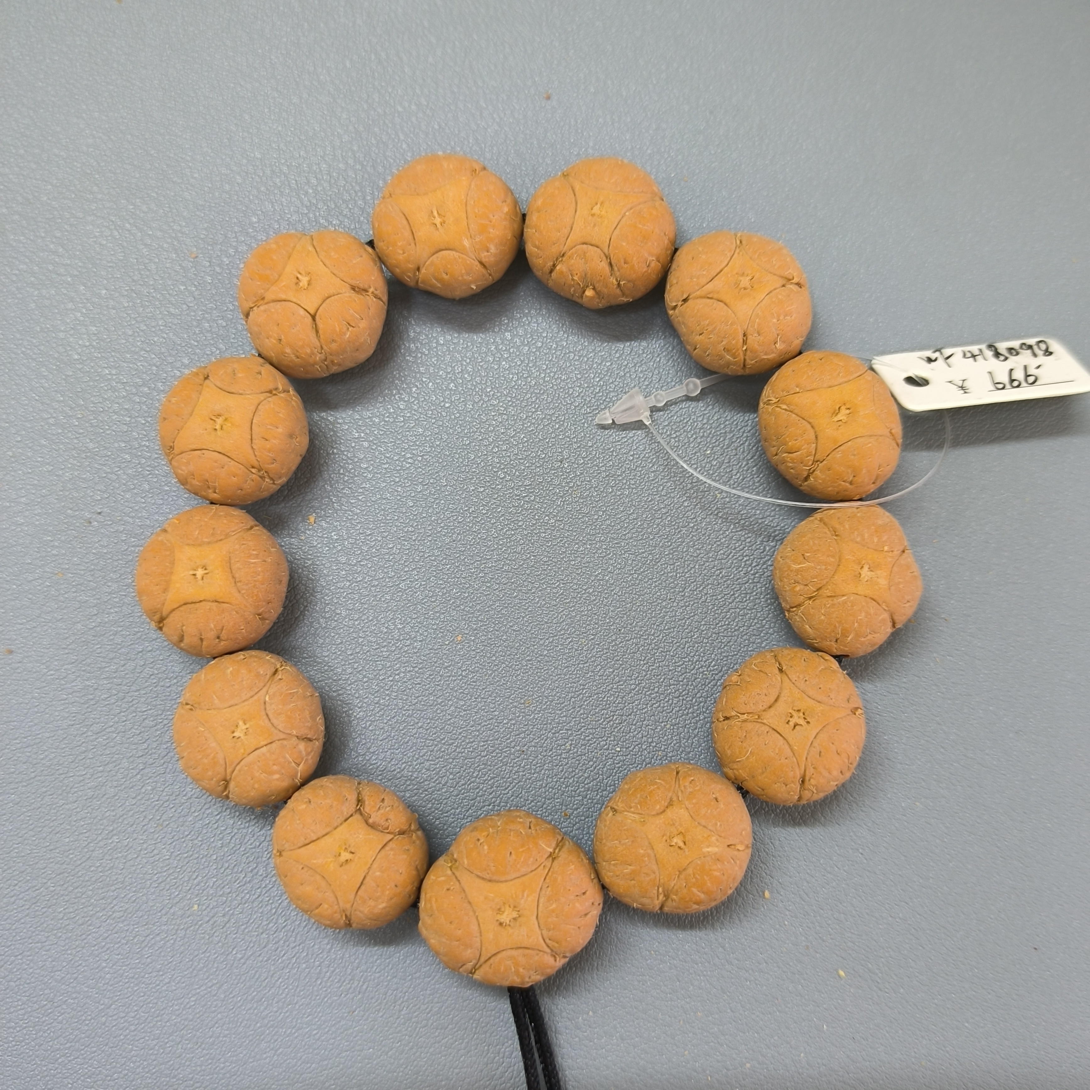 【WF418098】24年新籽18mm左右尼泊尔麒麟眼菩提手串12颗配三通文玩