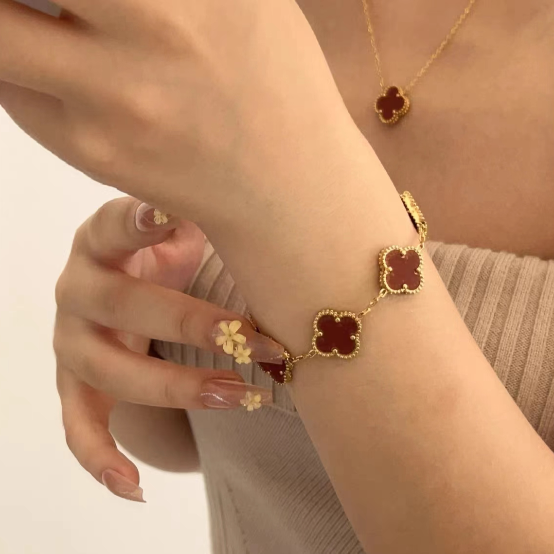 钛钢手链 轻简  말벌-3099小众设计手链팔찌