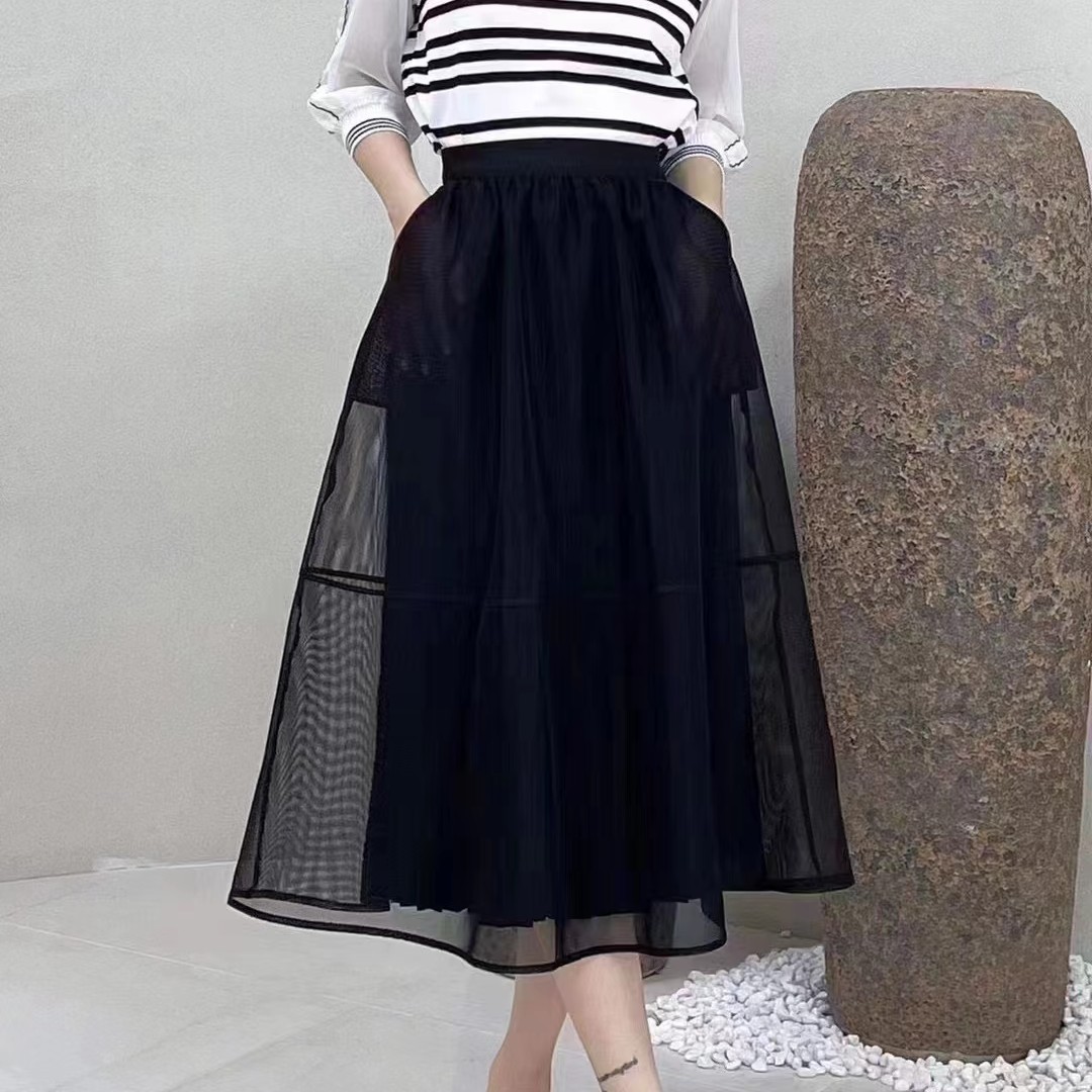 2022秋季新款网纱设计个性时尚显瘦两面穿半身裙