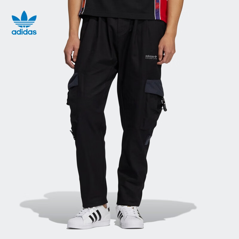 adidas/阿迪达斯 三叶草男女同款运动休闲裤宽松工装裤 HC0383