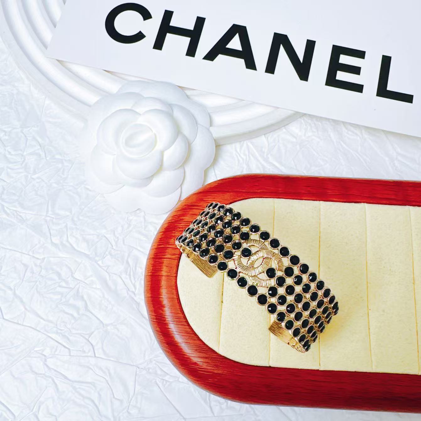 95新 Chanel/香奈儿 柚礼中古/香奈儿23春夏枪色双C手镯LZ411704