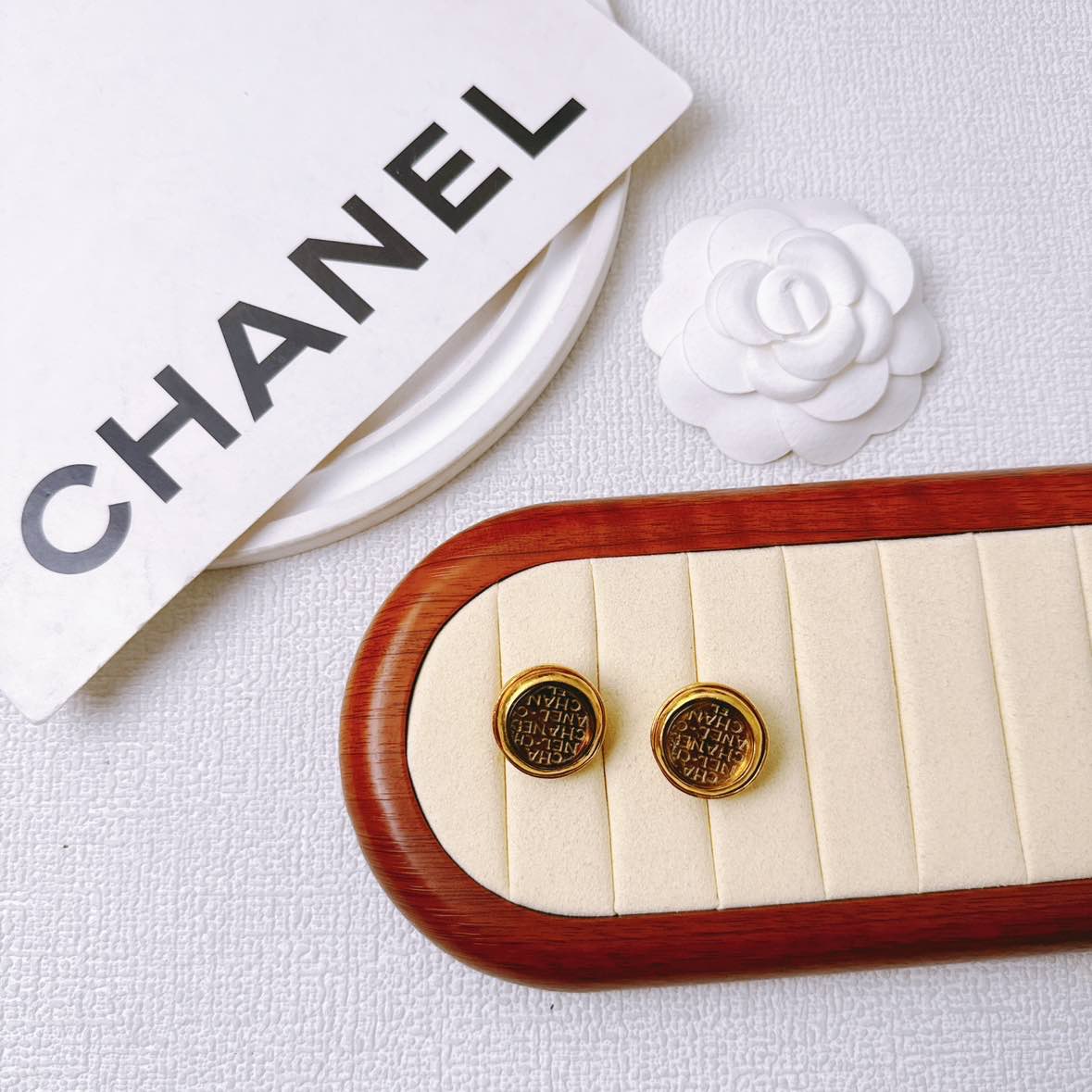 95新 Chanel/香奈儿 柚礼中古/香奈儿印章耳夹XP