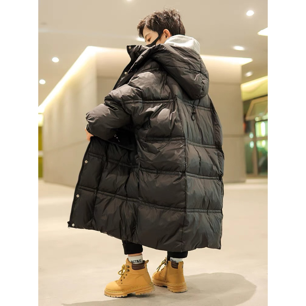 冬季新款儿童棉服加长男女同款中大童加厚保暖高品质性价比时尚