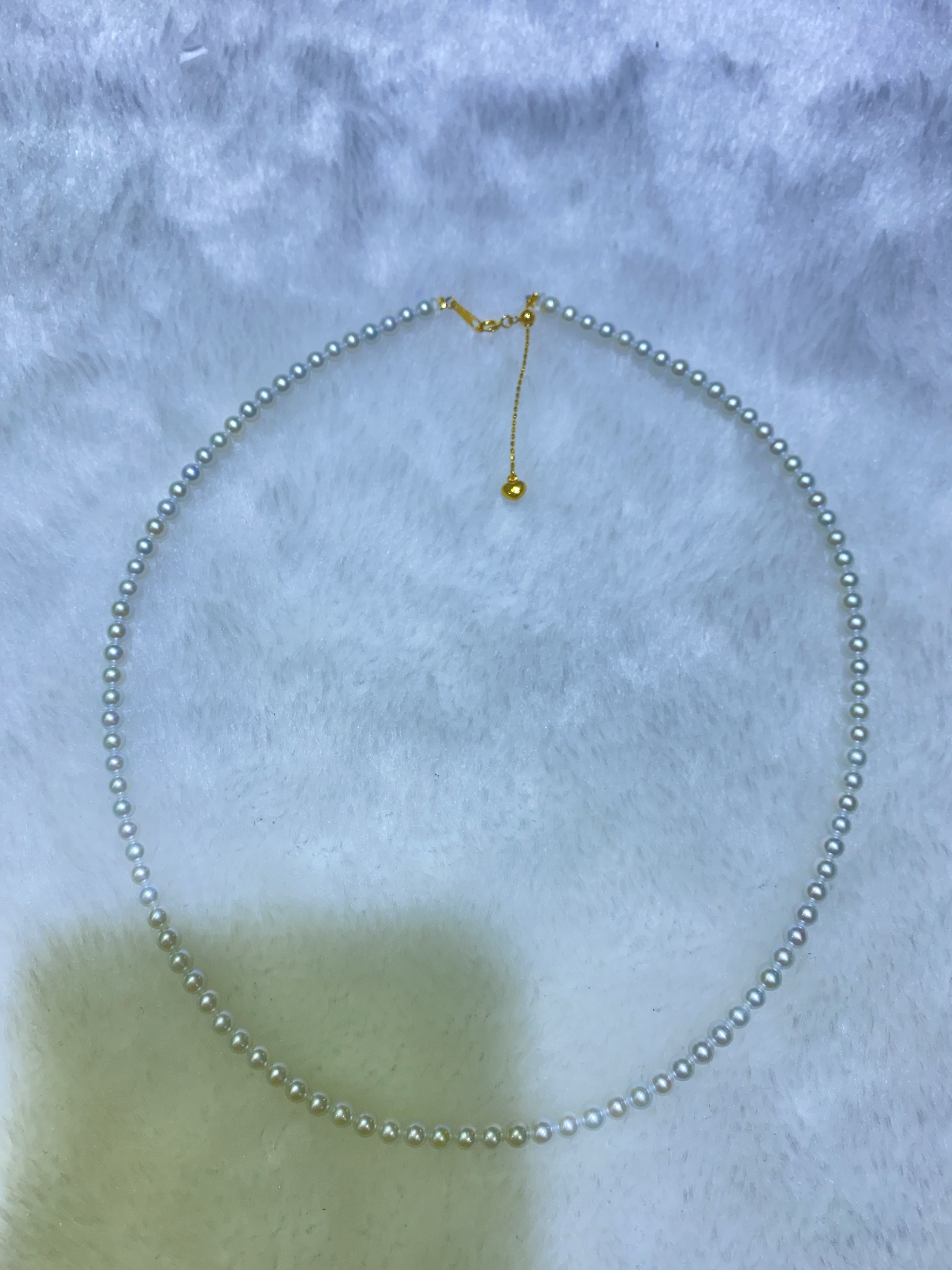 天然淡水珍珠小米珠正圆极光Baby珠（3-4m）