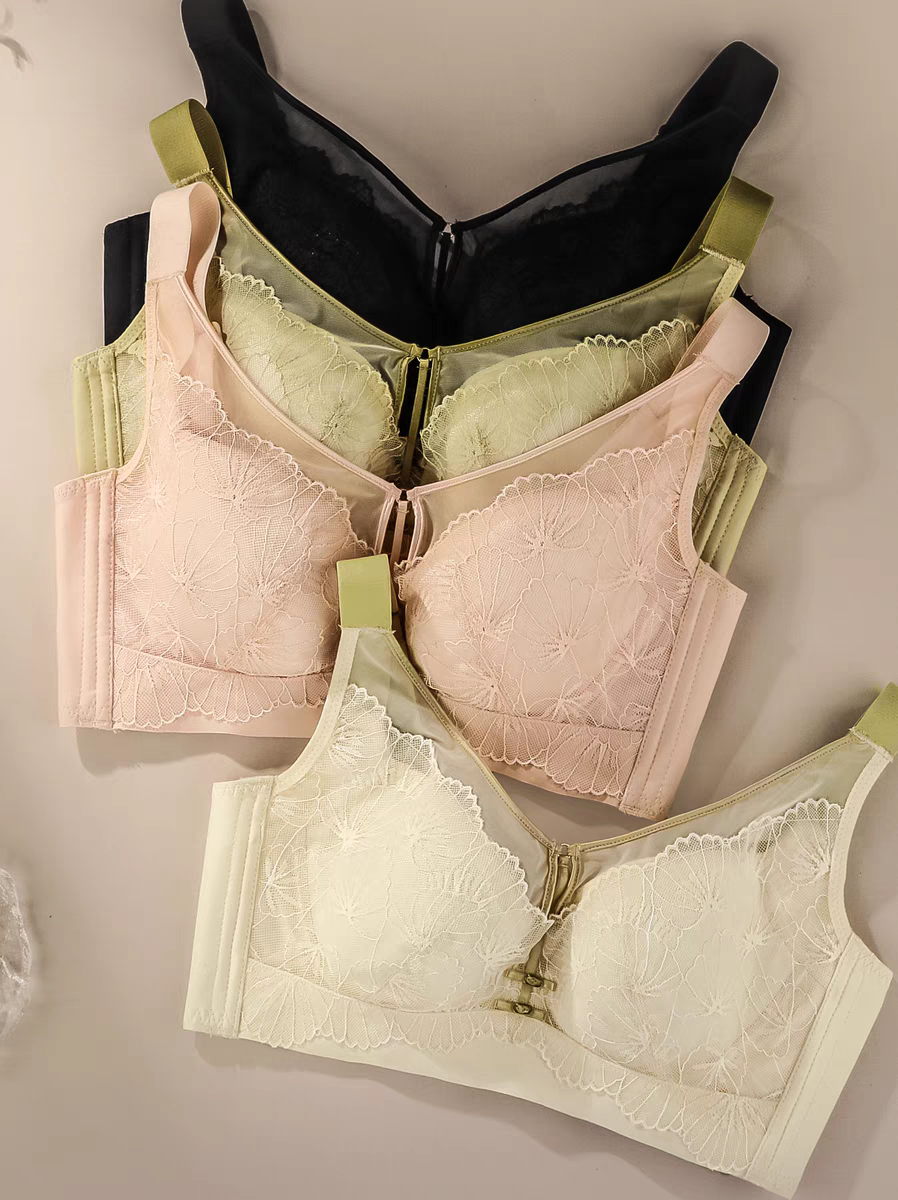 2024新款大胸显小超薄纸片杯防下垂调整聚拢文胸