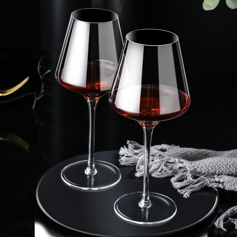 高脚红酒杯2个一对家用葡萄酒杯水晶杯送竖琴醒酒器欧式