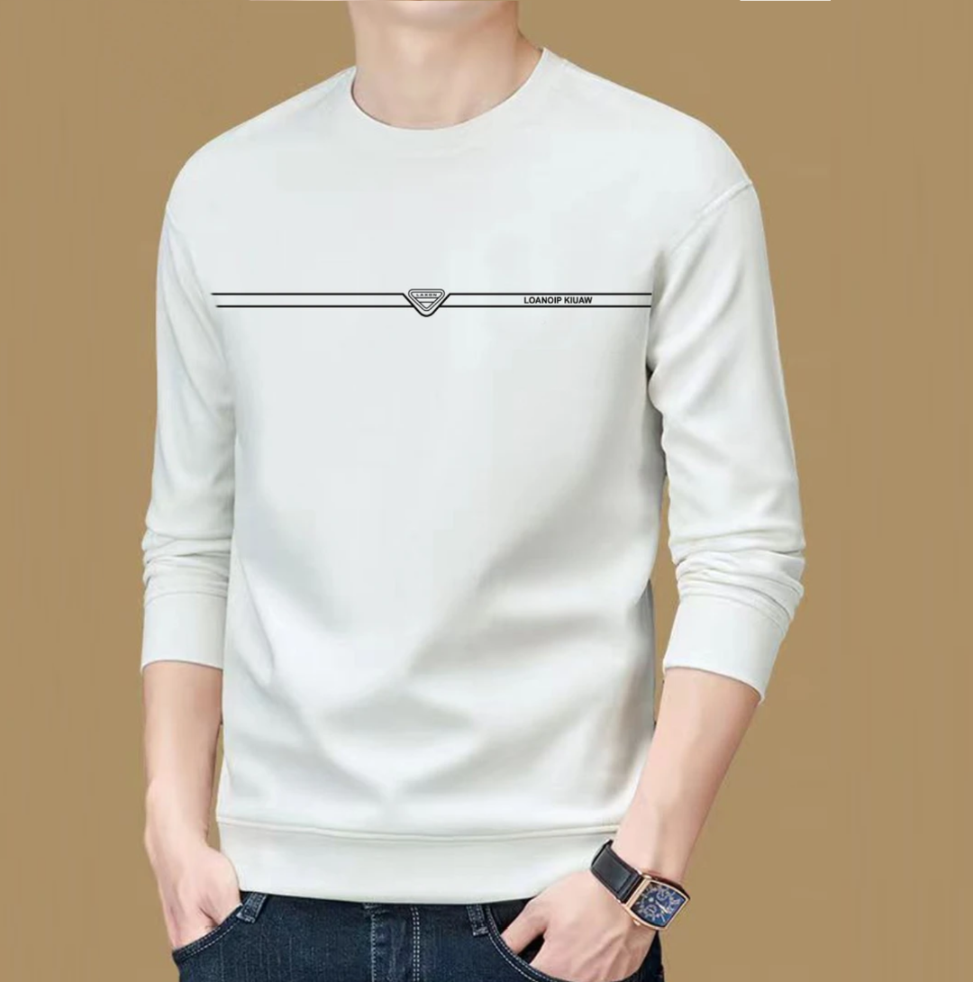 【圆领】重磅男士潮牌卫衣百搭长袖套头宽松时尚加绒保暖【线条三角】