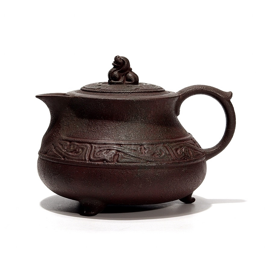 衍古造器制《龙生九子之负屃紫砂壶》原矿紫泥 190cc 宜兴紫砂