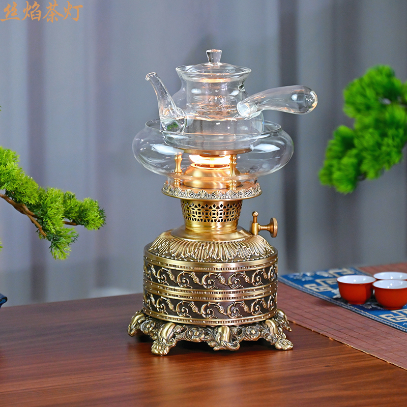 丝焰新款茶灯【鼓鸣贰】空气灯烧水煮茶炉中式养生灯复古活火茶灯