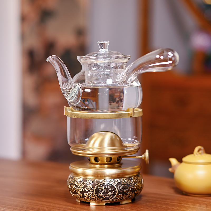 丝焰茶灯【小朱雀】黄铜小灯烧水煮茶炉活火茶炉空气灯茶室煮水炉