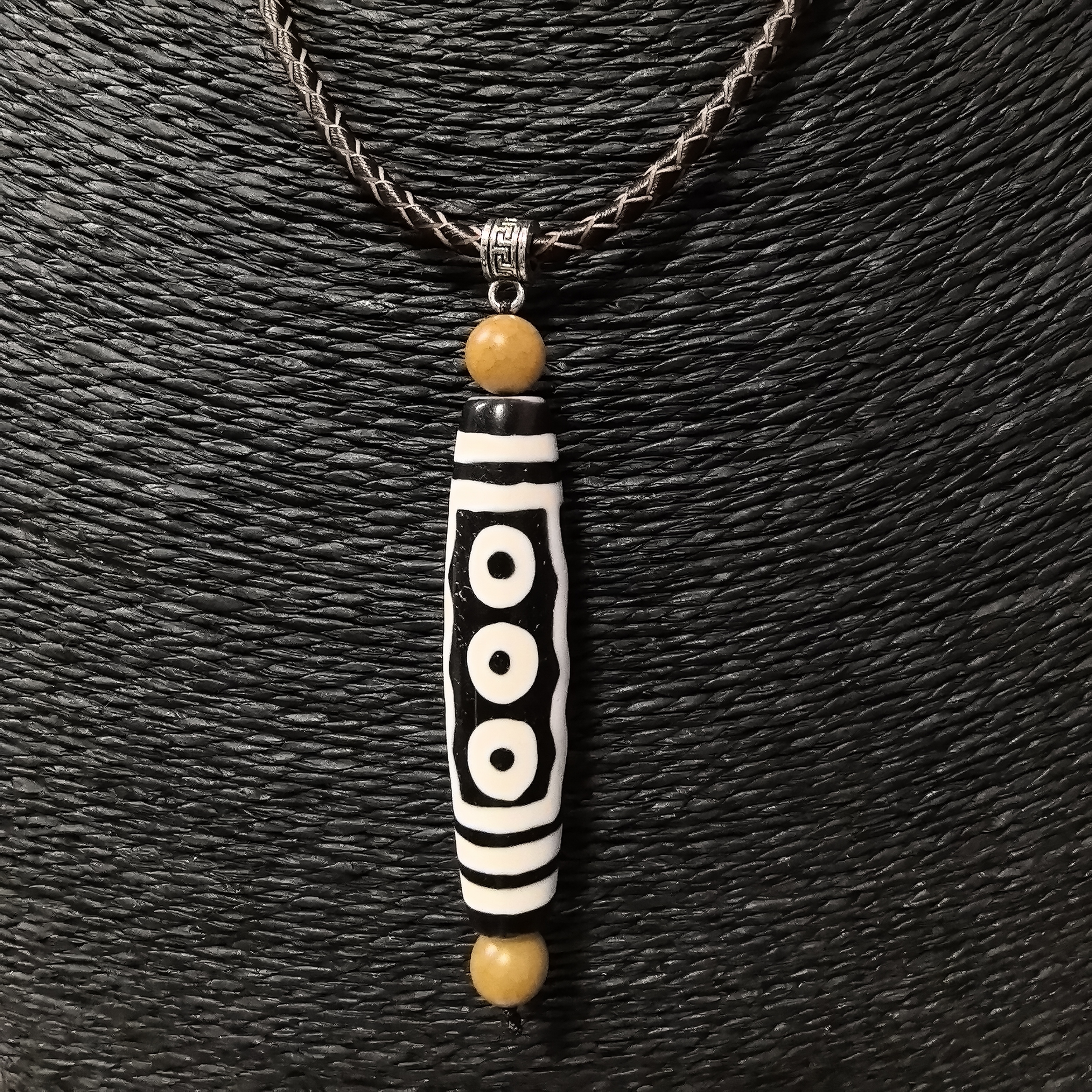 w台工玛瑙包浆风化多图腾时尚14/58mm