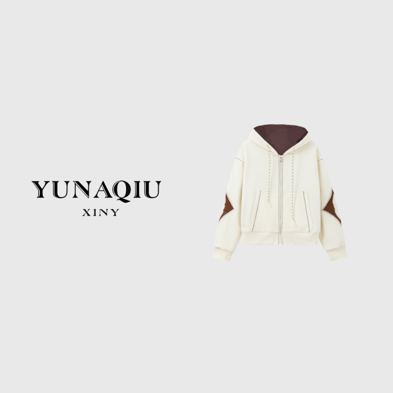 YUNAQIU运动时尚休闲连帽宽松韩版秋冬卫衣-8732