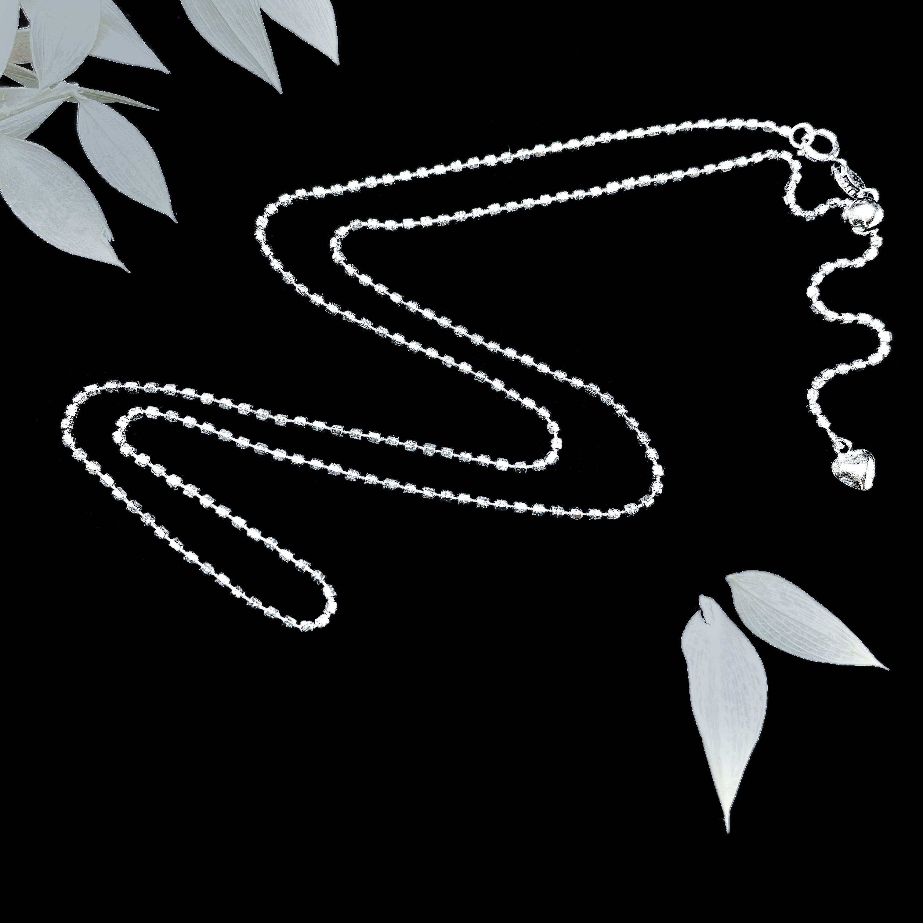 链子925银 【要努力】Z003 亮银银想项链50cm