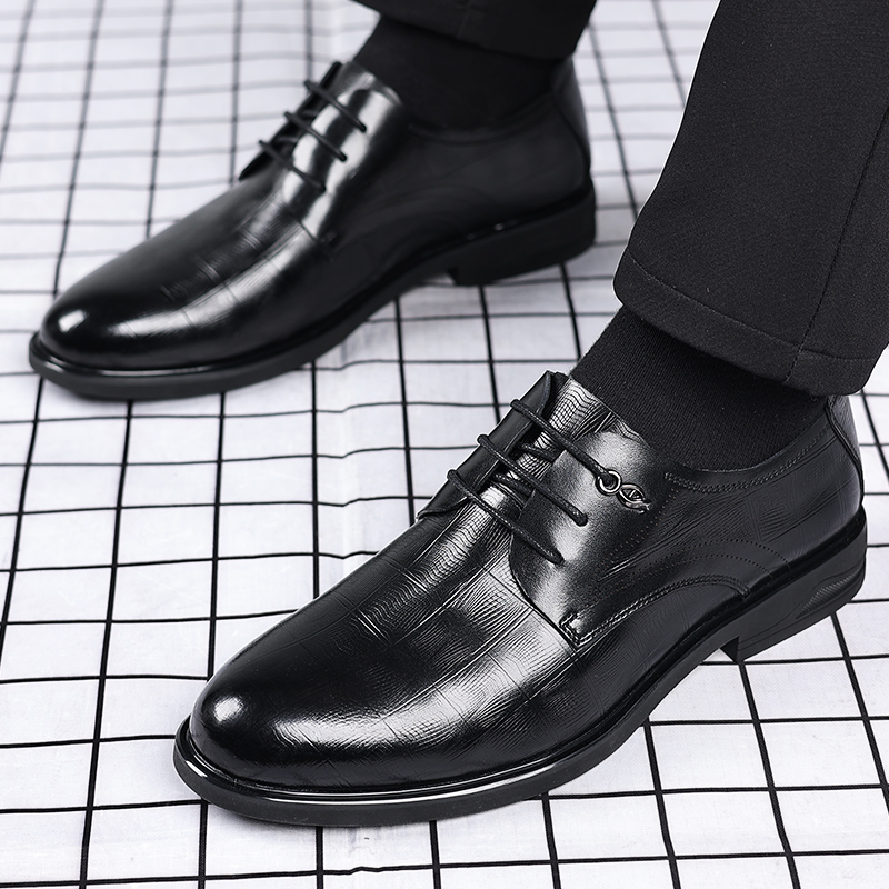 特大码男士皮鞋46婚礼新郎男鞋47冬季保暖真皮正装商务休闲鞋子48