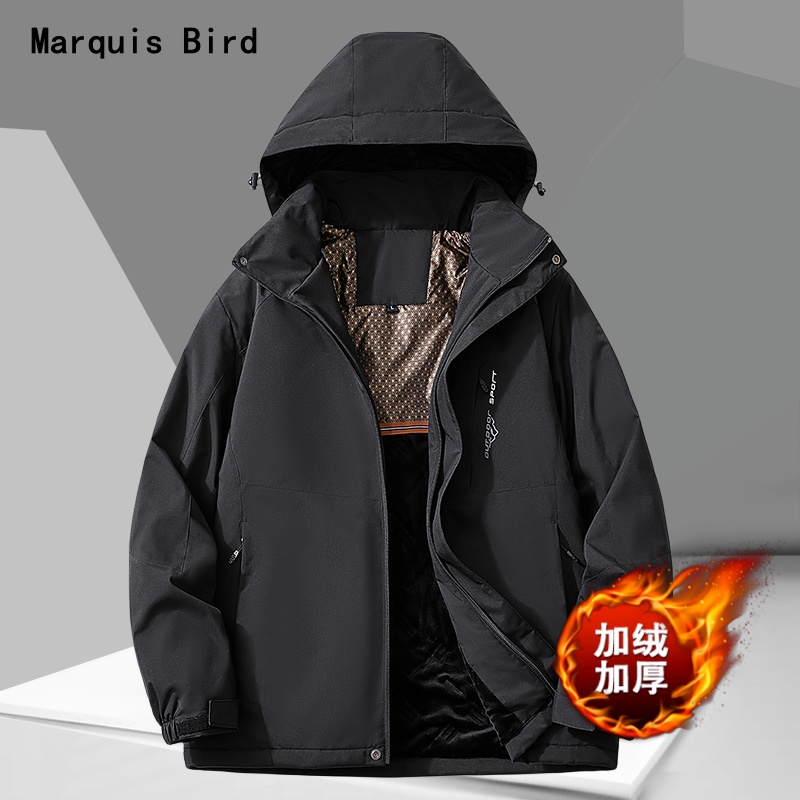 棉服男士冬季户外加绒加厚防风防水保暖宽松情侣大码棉衣休闲外套