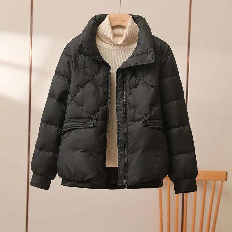 短款羽绒服女20233年新款时尚立领棉衣百塔保暖冬装显瘦外