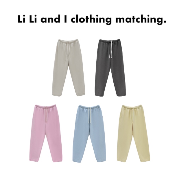 LiLiandI「小暖炉」卫裤加绒加厚东大门大码显瘦宽松极简韩国保暖