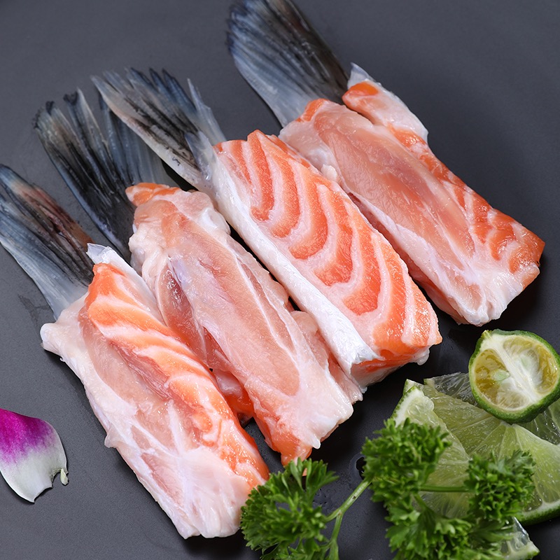 冰鲜三文鱼 鱼划水 500g左右*2 烧烤 油煎 嘎嘎香 (急冻发货)