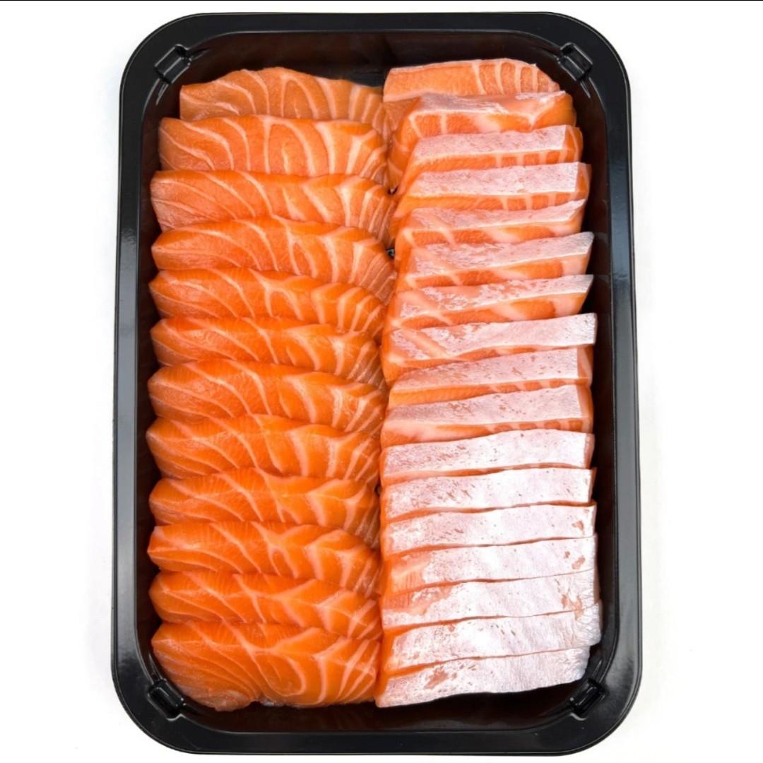 法罗皇冠冰鲜三文鱼 鱼腩+中段 （半腩半背） 400g食用