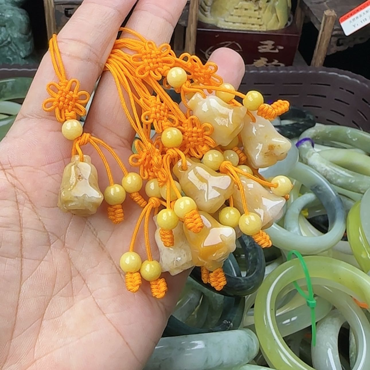 【闪购商品】蛇纹石玉手镯未镶嵌1