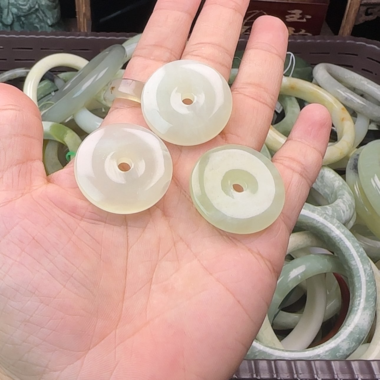 【闪购商品】翡翠手链未镶嵌吊坠2