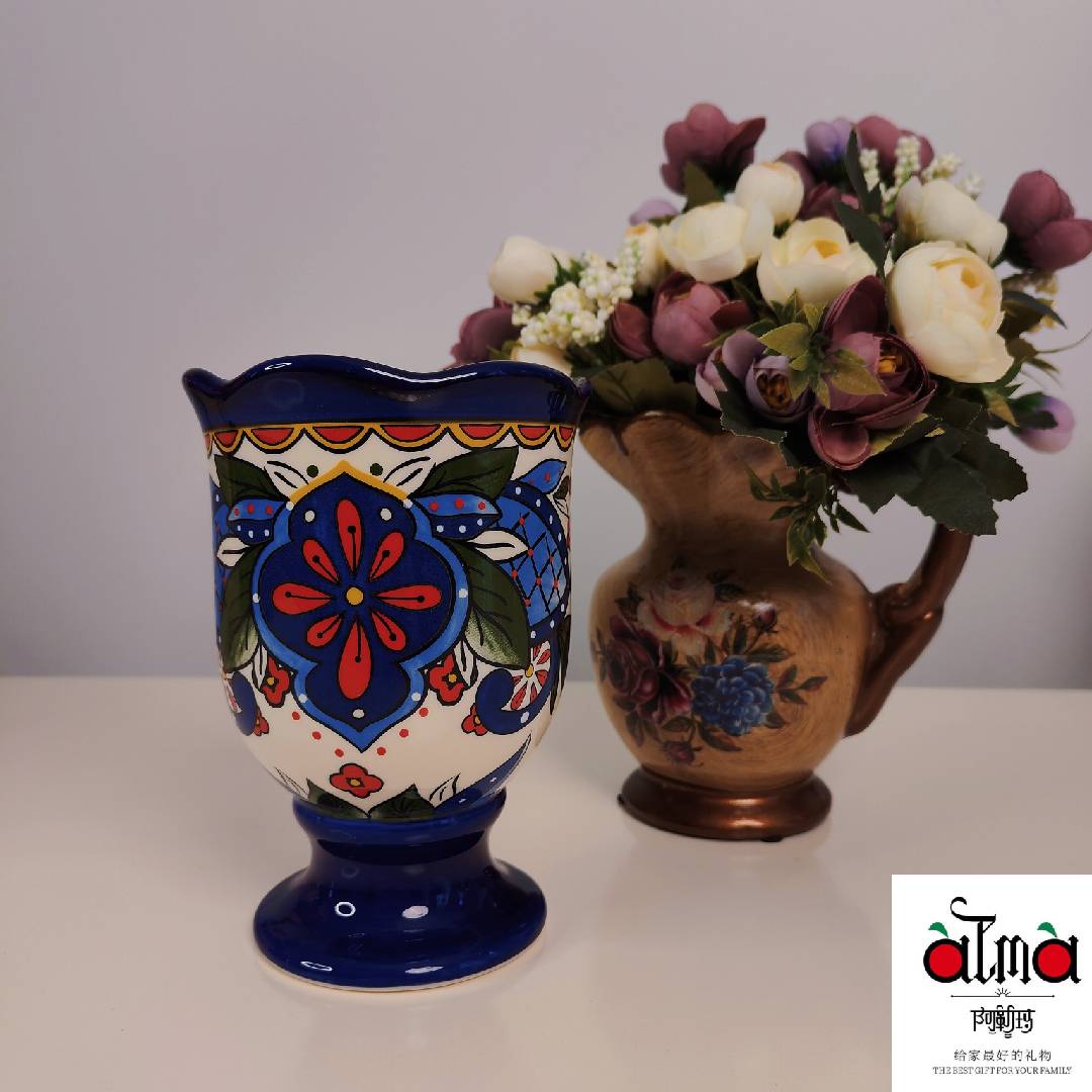 阿勒玛 新疆包邮【紫色花海】筷子筒加厚防烫餐盘欧式储物瓶