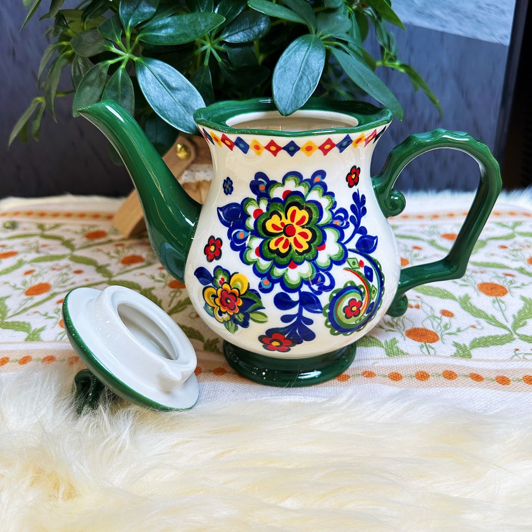 阿勒玛正品 新疆包邮【托斯卡纳】水壶·茶壶·新疆手绘复古餐具
