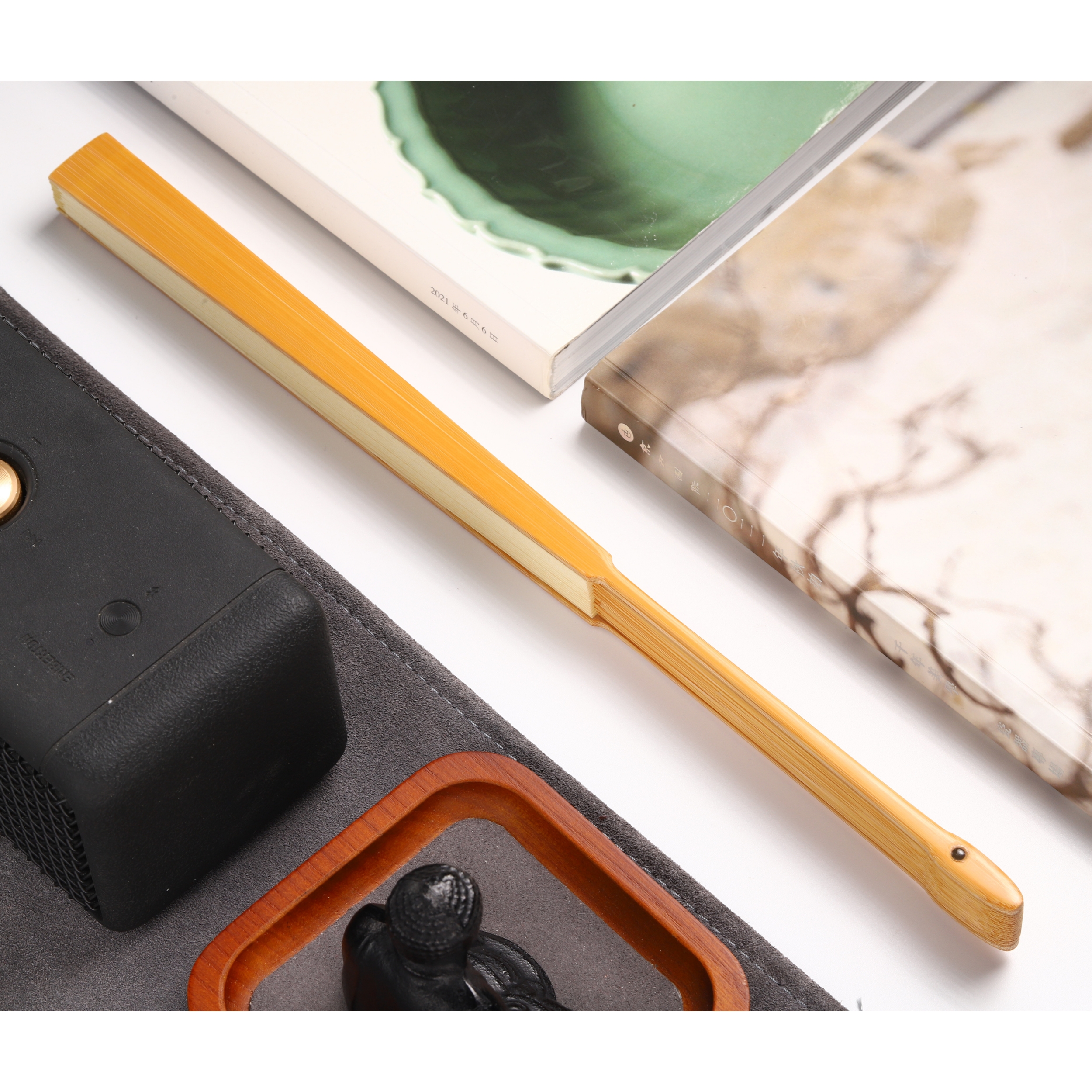 【文人折扇】清风良友 小米头苏工手工制作玉竹折扇