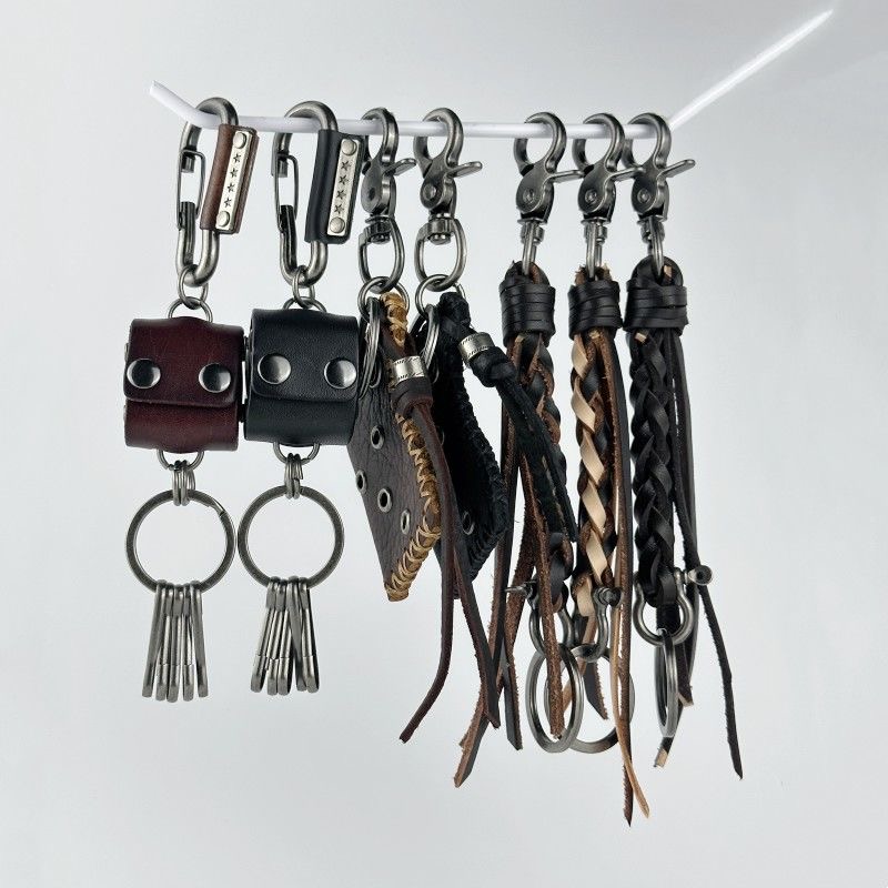 高级感穿搭cleanfit手工编织钥匙扣打火机皮套腰间配件挂件裤绳
