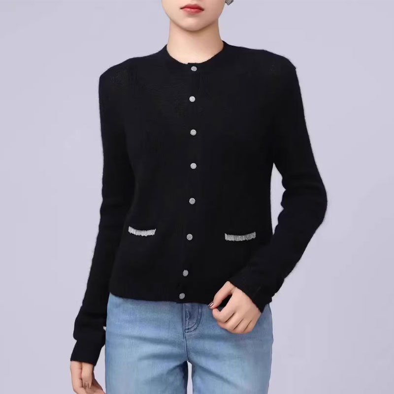  {专柜}商场同款2025秋冬百搭小香风设计款长袖针织衫5499272
