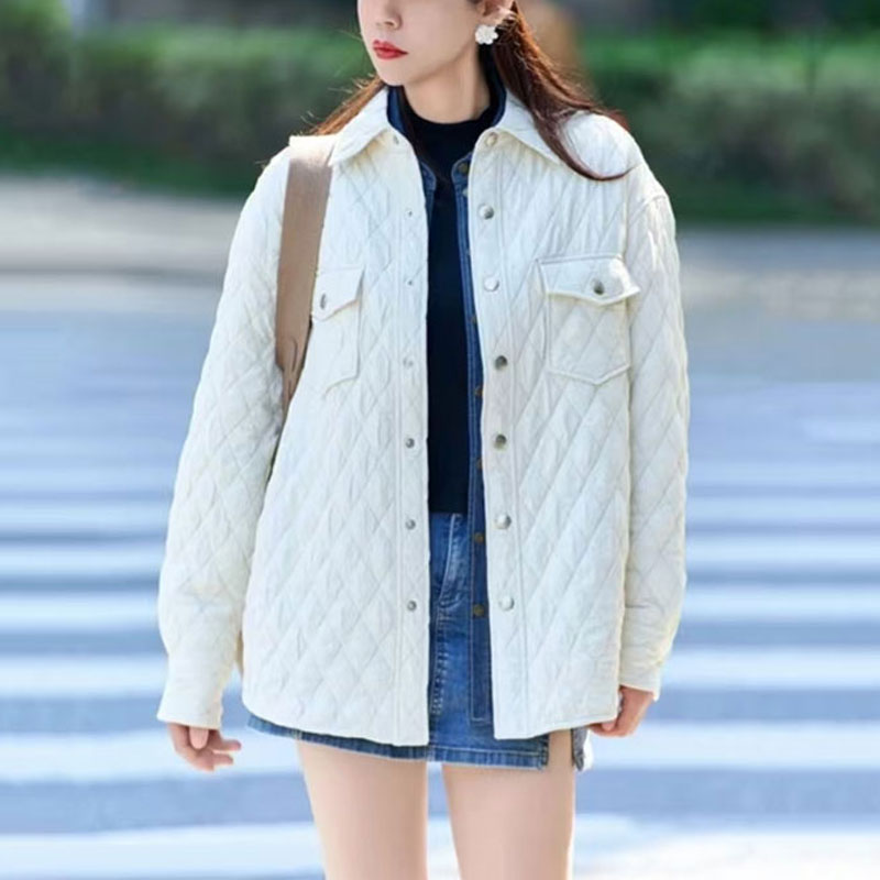 {专柜}商场同款2025秋冬宽松翻领轻薄新雪丽棉服外套1400710