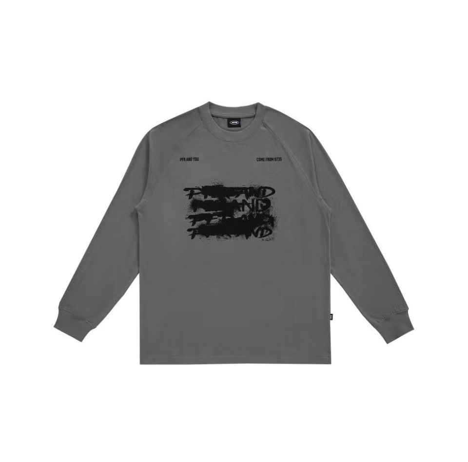 呆呆姐 PFR字母泼墨印花宽松长袖T 某物139 贼重磅